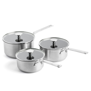 Набір посуду 16/18/20 см, 1,49/2,13/3,11 л, 20+28 см KitchenAid Stainless Steel Sheet (CC004221-001)