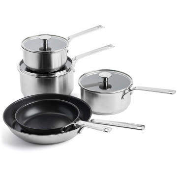 Набір посуду 16/18/20 см, 1,49/2,13/3,11 л, 20+28 см KitchenAid Stainless Steel Sheet (CC004221-001)