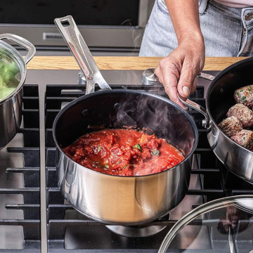 Набір посуду 16/18/20 см, 1,49/2,13/3,11 л, 20+28 см KitchenAid Stainless Steel Sheet (CC004221-001)