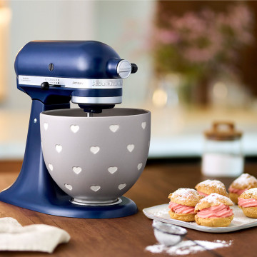 Чаша керамічна текстурована KitchenAid 4,7 л 5KSM2CB5CH «Hearts»