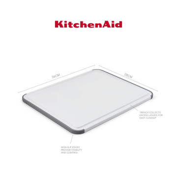 Дошка для нарізання KitchenAid Universal, двостороння, 35,5 х 28 х 1 см (KEG700NOSMGA)