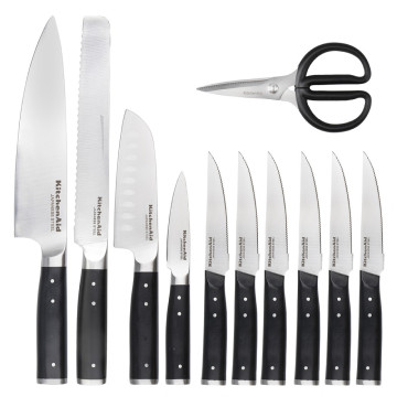 Набір ножів в колодці KitchenAid Coreline, 11 предметів (KAG12STSNBXOBQ)