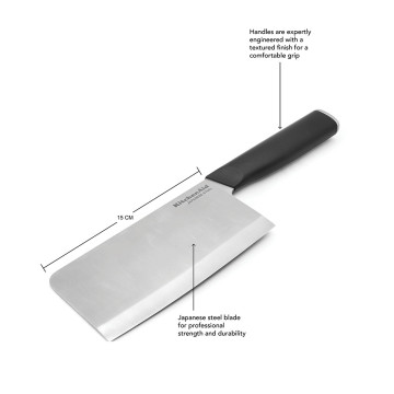 Ніж-топірець KitchenAid Coreline з захисним чохлом для леза, 15 см (KOG6IVSSOHOBA)