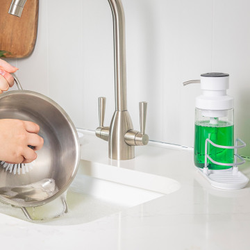 Диспенсер для миючого засобу з підставкою для губки KitchenAid Sinkware, 350 мл, білий (KEG887OSWH)