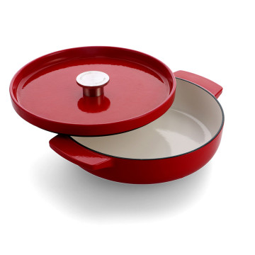 Чавунна каструля-сотейник з кришкою 2,77 л KitchenAid Cast Iron (CC009009-001)