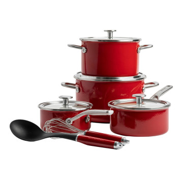 Набір посуду 16/18/20/24 см, 1,3/2/3,7/6 л KitchenAid Steel Core (CC004921-001)