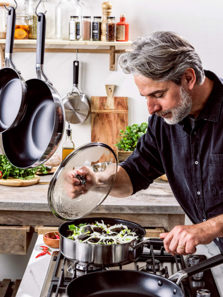 Сотейник з кришкою 26 см KitchenAid Classic Stainless Steel (CC005704-001)