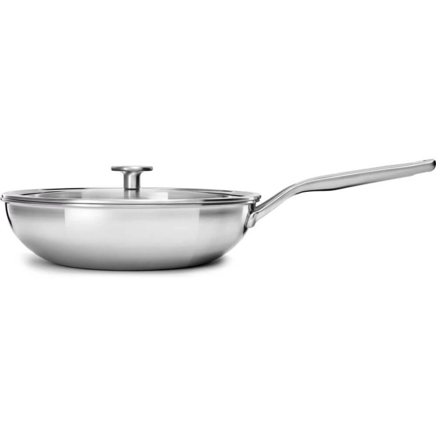 Вок з кришкою 28 см, 3,5л KitchenAid Multiply Stainless Steel (CC003254-001)
