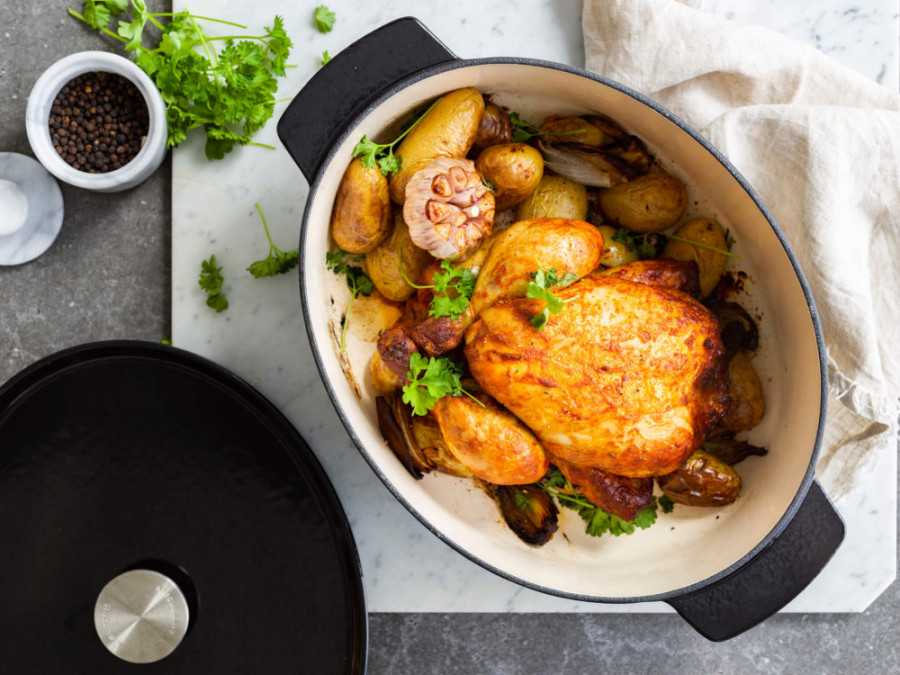 Гусятниця чавунна з кришкою 5,6 л KitchenAid Cast Iron (CC006064-001)