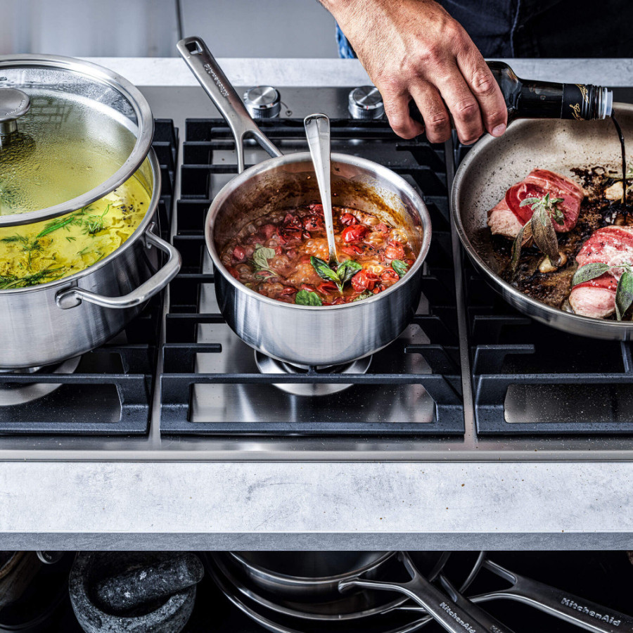 Ківш з кришкою 18 см KitchenAid Multiply Stainless Steel (CC003257-001)