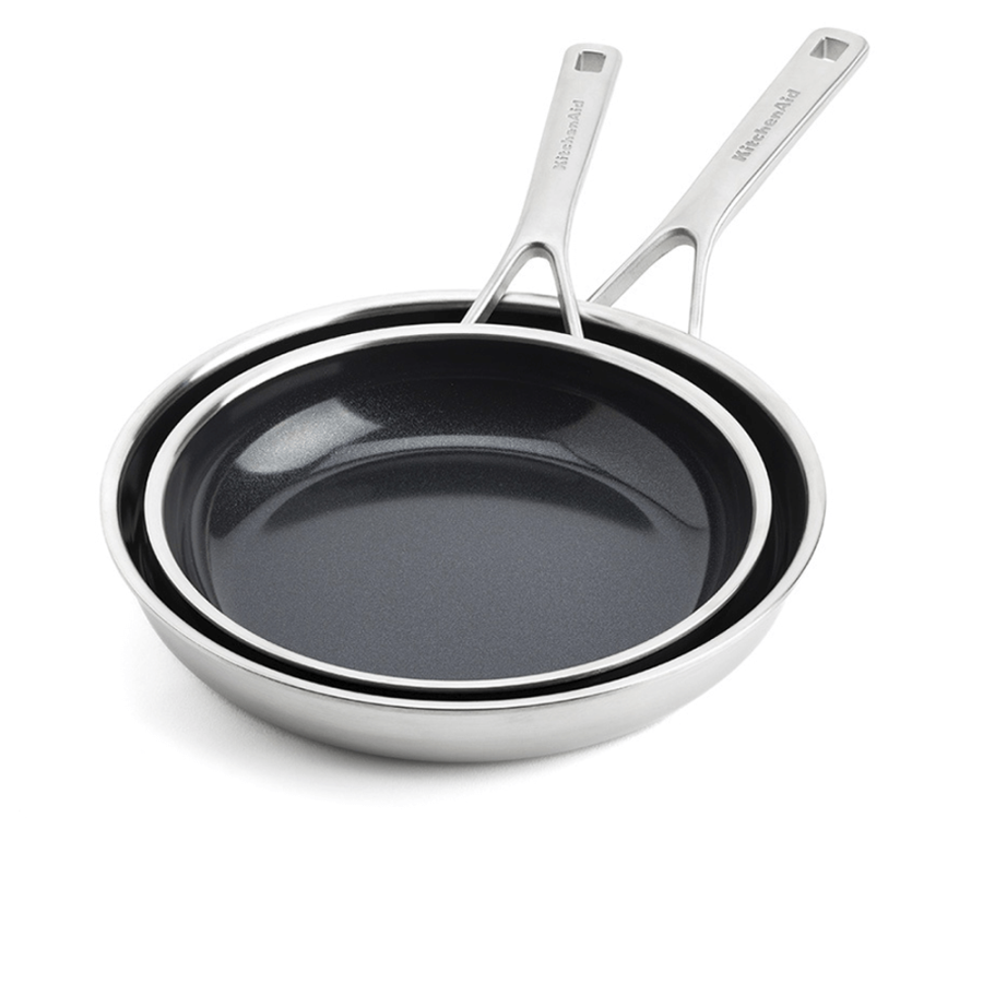 Набір сковорід 24+28 см KitchenAid Multiply Stainless Steel (CC006066-001)