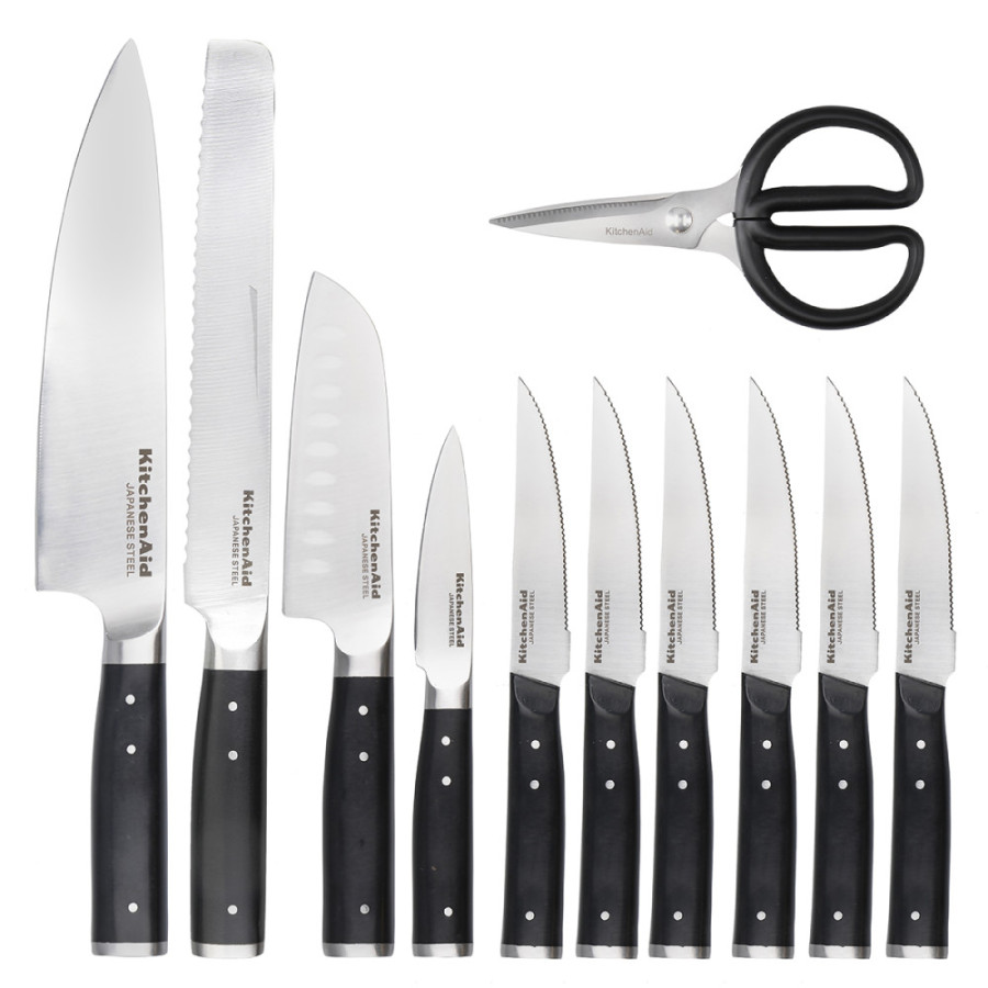 Набір ножів в колодці KitchenAid Coreline, 11 предметів (KAG12STSNBXOBQ)