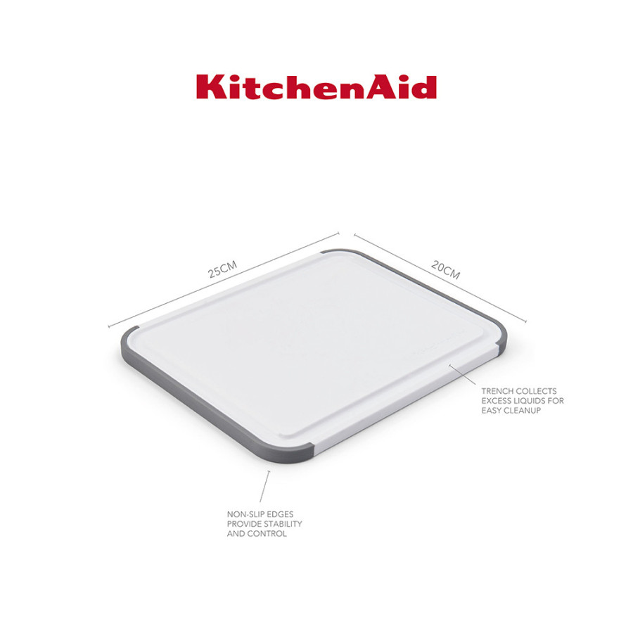 Дошка для нарізання KitchenAid Universal, двостороння, 20,3 х 25,3 х 1 см (KEG701NOSMGA)