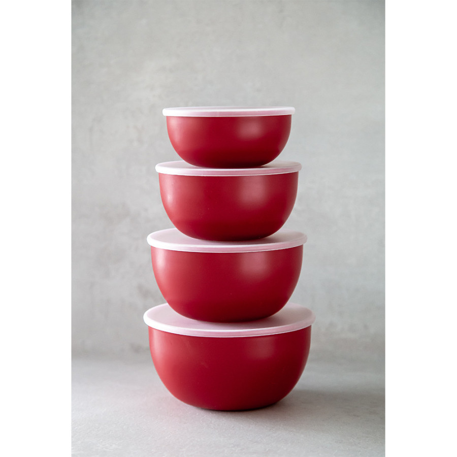 Набір мисок з кришками KitchenAid Universal, 4 шт, 355/591/828/1065 мл (KQG176OSERE)