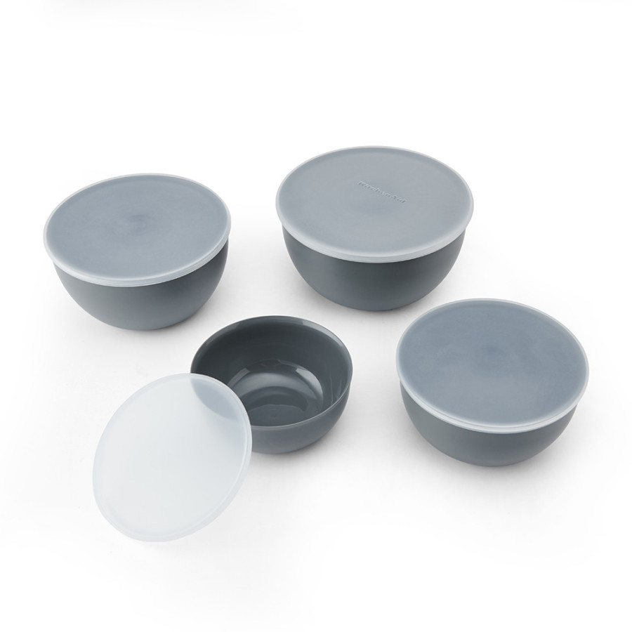 Набір мисок з кришкою KitchenAid Coreline, 4 шт, 3,55/5,91/8,28/1,065 л (KQG176OSCGG)