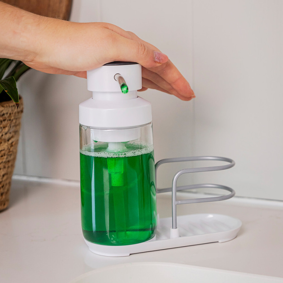 Диспенсер для миючого засобу з підставкою для губки KitchenAid Sinkware, 350 мл, білий (KEG887OSWH)